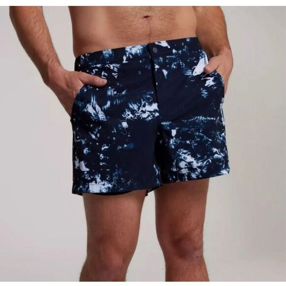 VRST Men's Indigo Craft Blue Resort Slim Fit Shorts/Liner/Swim/Golf 5” XXL NWT - Picture 1 of 8